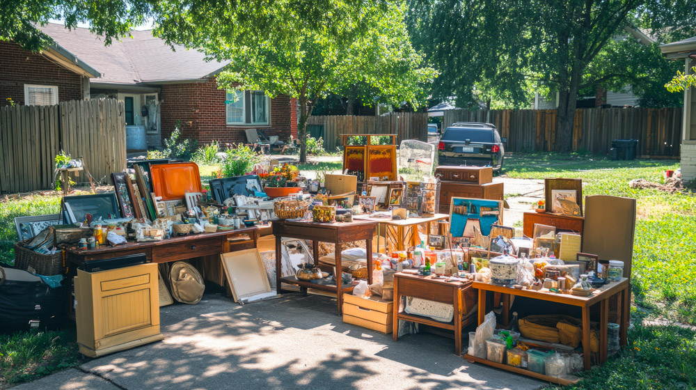 Vente de garage à l'extérieur